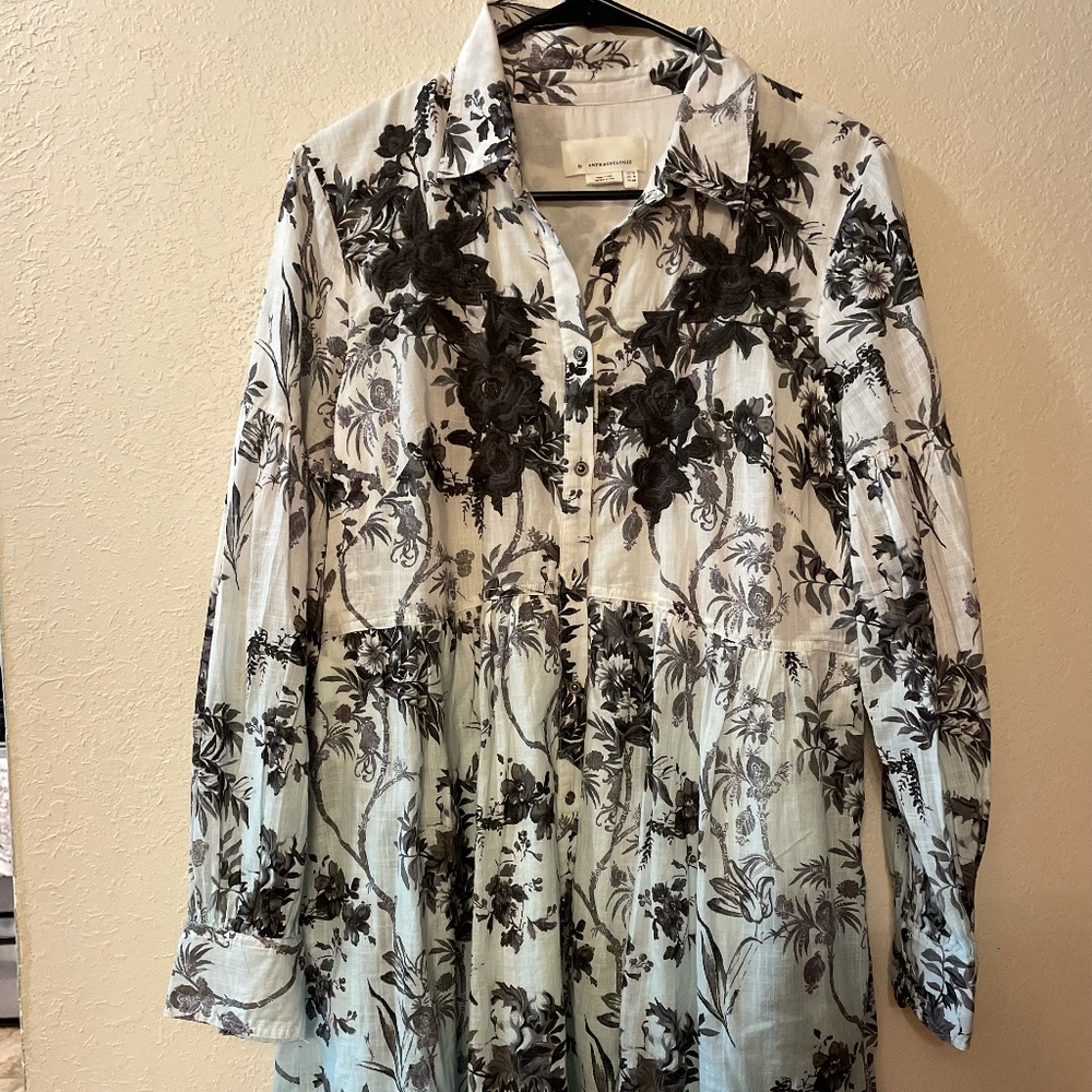 Anthropologie Floral Ombre Dress